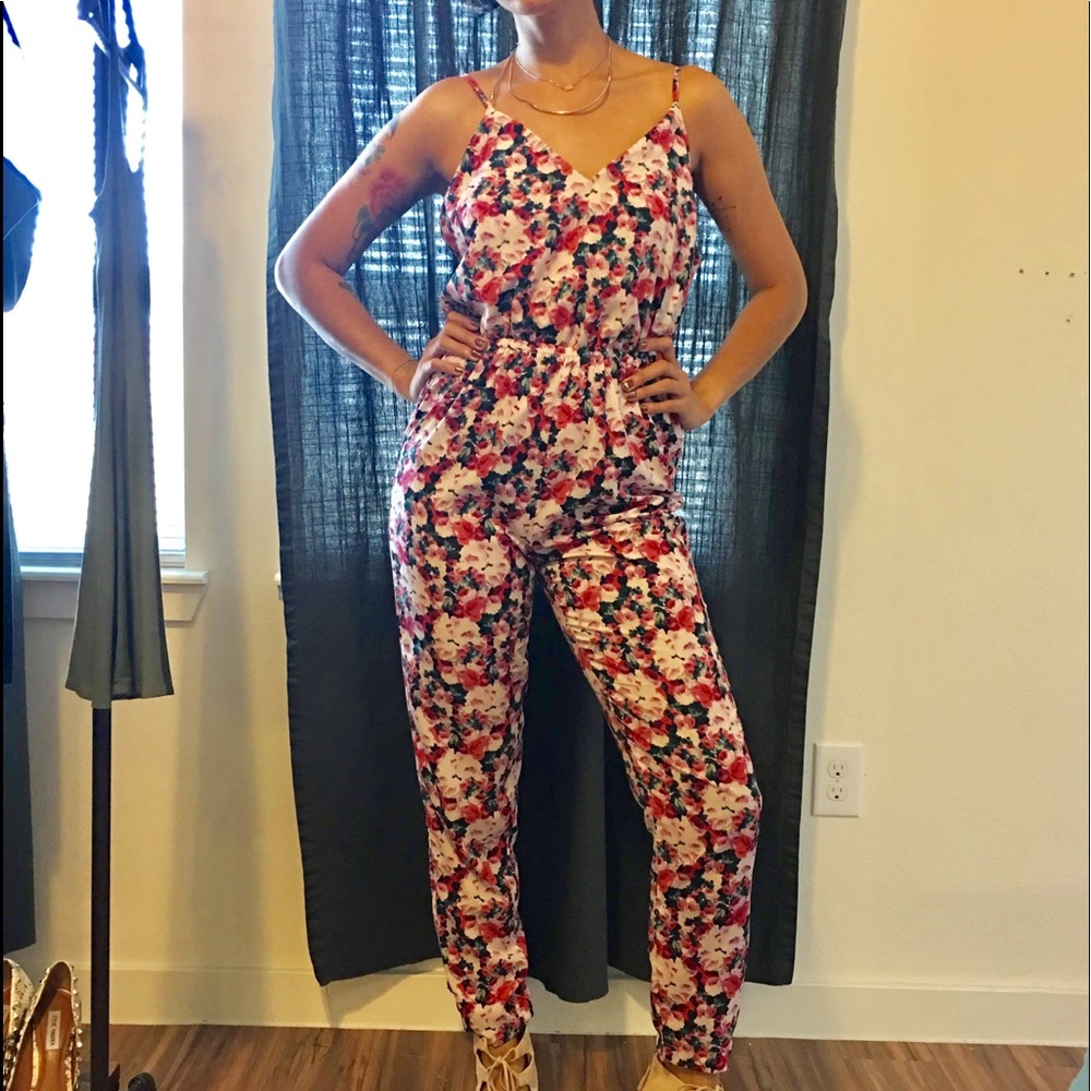 Forever 21 Floral Jumpsuit